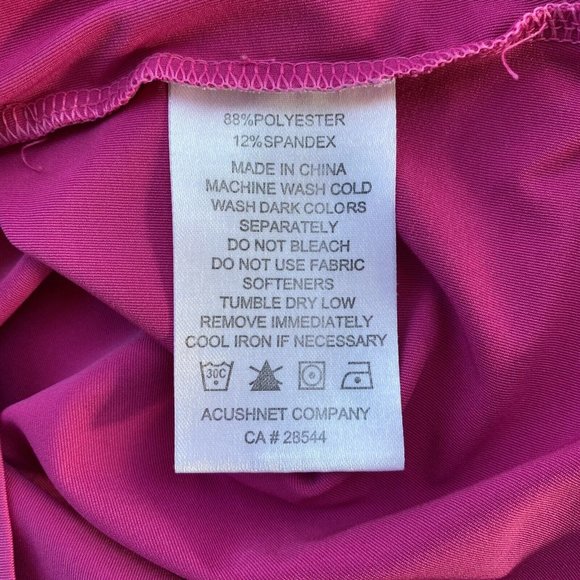 Footjoy Pink Fox Logo Golf Short Sleeve Polo Shirt | Size Medium - Picture 7 of 7